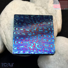 Load image into Gallery viewer, TITANIUM Multi-Layer Billets, 3 Alloys, Pattern &quot;MOSAIC&quot;, Hand Forge for Jewelers, Crafting. 