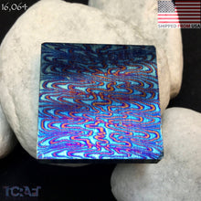 Charger l&#39;image dans la galerie, TITANIUM Multi-Layer Billets, 3 Alloys, Pattern &quot;MOSAIC&quot;, Hand Forge for Jewelers, Crafting. 