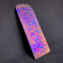 Load image into Gallery viewer, TITANIUM DAMASCUS Billet, 3 Alloys, 5.7 mm. Hand Forge Crafting. France Stock. #16.113
