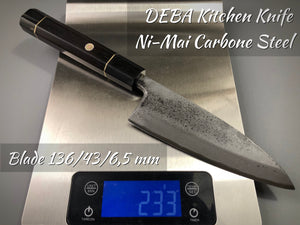 DEBA, Japanese Original Kitchen Knife, 卍正忠 Manji Masatada, Vintage +-1970.
