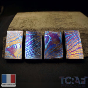 TITANIUM DAMASCUS Billets, Timascus analogue, Hand Forge for Jewelers, Crafting. France Stock