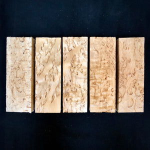 KARELIAN BIRCH Wood Set FIVE Blanks, Precious Woods, for Woodworking, Turning. #10.KB.5