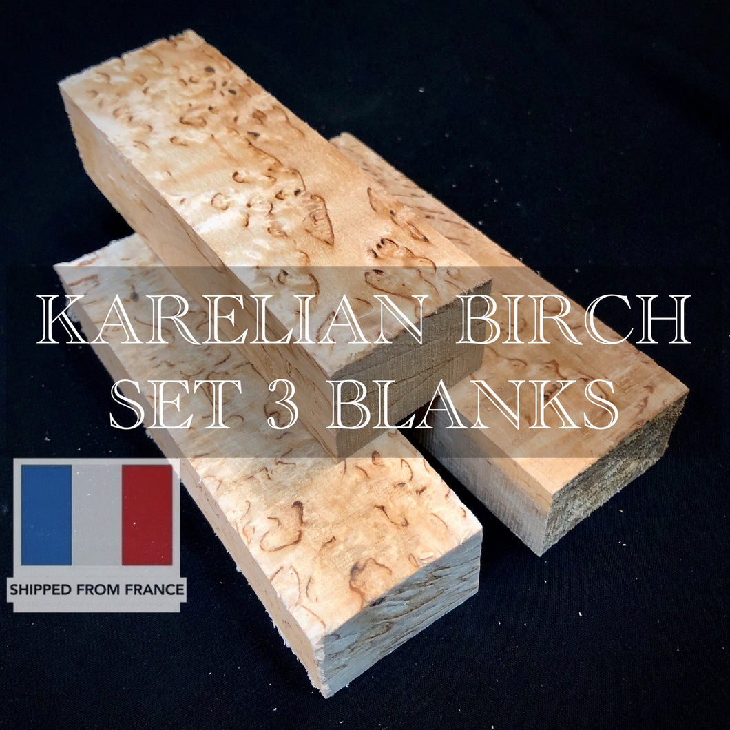KARELIAN BIRCH Wood Blank, Precious Woods, for Woodworking, Turning. #10.KB.3