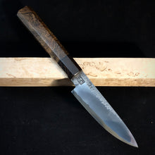 Load image into Gallery viewer, PETTY 110 mm, Best Kitchen Knife Japanese Style, Carbon Steel, Author&#39;s work, Single copy.