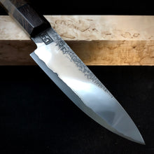 Load image into Gallery viewer, PETTY 110 mm, Best Kitchen Knife Japanese Style, Carbon Steel, Author&#39;s work, Single copy.