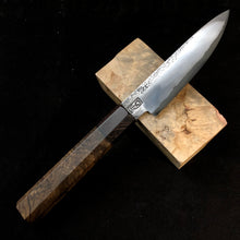 Load image into Gallery viewer, PETTY 110 mm, Best Kitchen Knife Japanese Style, Carbon Steel, Author&#39;s work, Single copy.