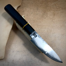 Load image into Gallery viewer, PETTY 110 mm, Best Kitchen Knife Japanese Style, San Mai Steel, Author&#39;s work, Single copy.