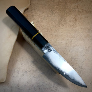 PETTY 110 mm, Best Kitchen Knife Japanese Style, San Mai Steel, Author's work, Single copy.