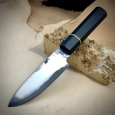 PETTY 110 mm, Best Kitchen Knife Japanese Style, San Mai Steel, Author's work, Single copy.