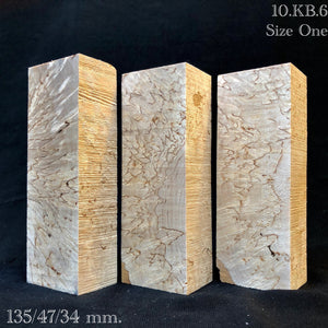 KARELIAN BIRCH Wood Set Three Blanks, Precious Woods, for Woodworking, Turning. #10.KB.6