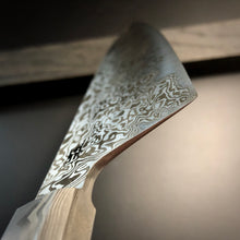 Cargar imagen en el visor de la galería, GYUTO Knife 205 mm, Integral Bolster, Damascus Stainless Steel, Author&#39;s work, Single copy.