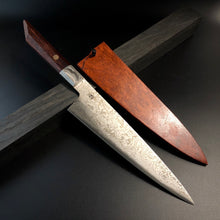 Charger l&#39;image dans la galerie, CHEF Knife 210 mm, Integral Bolster, Damascus Steel, Author&#39;s work, Single copy.