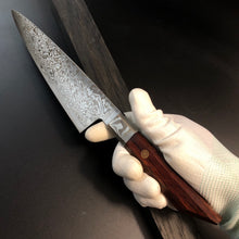 Load image into Gallery viewer, CHEF Knife 210 mm, Integral Bolster, Damascus Steel, Author&#39;s work, Single copy.