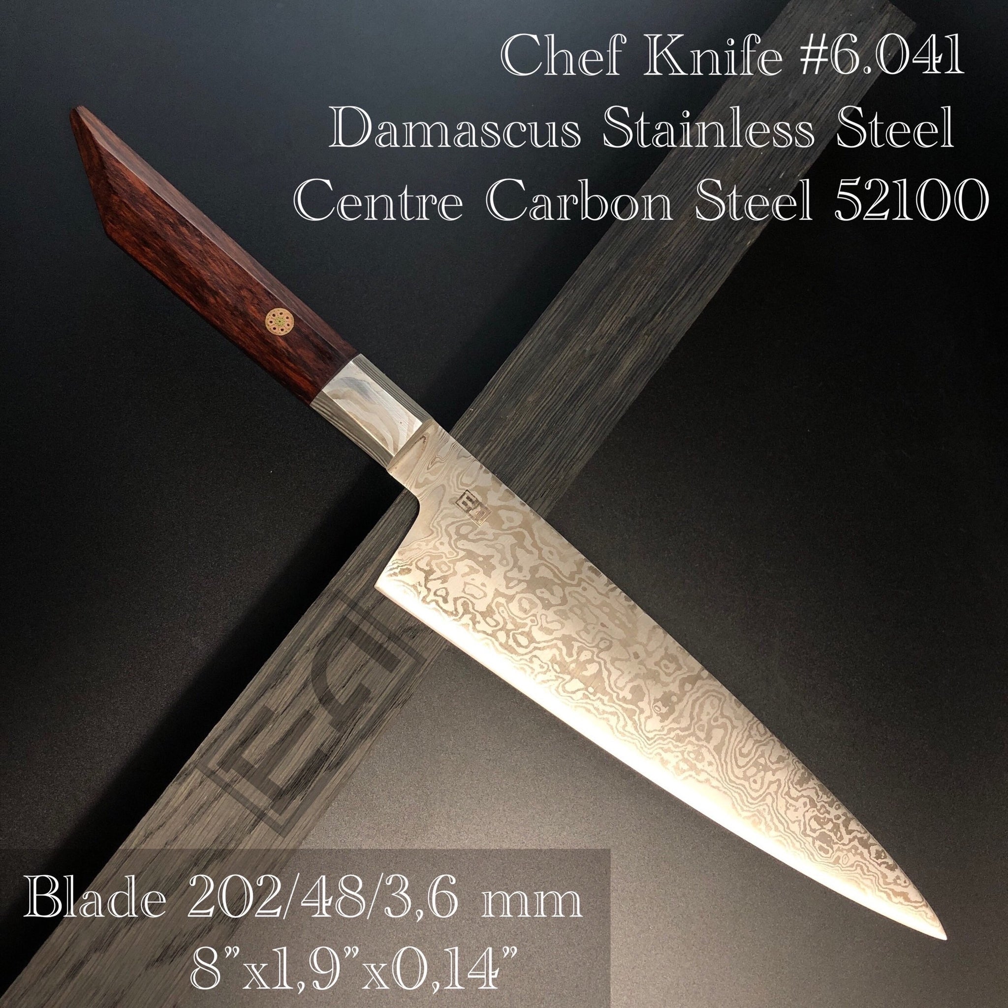 Custom Hand Made Forged Damascus Chef Knife Set Steel Bolster With Bon –  White Hills Knives