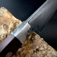 Load image into Gallery viewer, GYUTO Knife 157 mm, Integral Bolster, Damascus Stainless Steel, Author&#39;s work, Single copy.