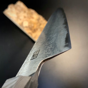 GYUTO Knife 157 mm, Integral Bolster, Damascus Stainless Steel, Author's work, Single copy.