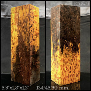 KARELIAN BIRCH Two Colors. Stabilized Wood Blank for woodworking. Frome U.S. STOCK.