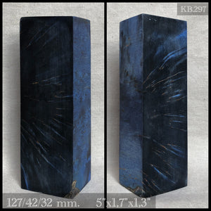 KARELIAN BIRCH, BLUE COLOR! Stabilized Wood Blank. From FRANCE STOCK.