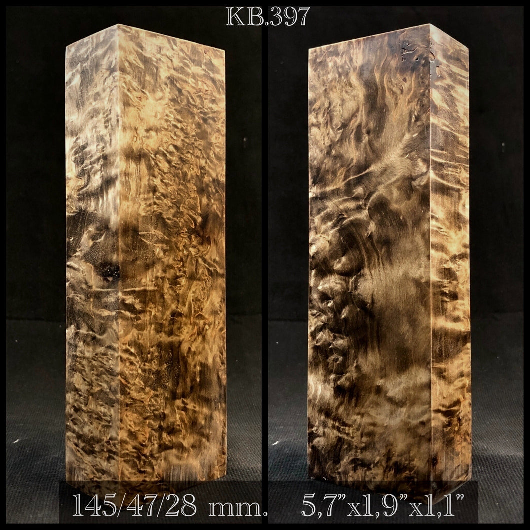 KARELIAN BIRCH BROWN COLOR! Stabilized Wood Blank, from FRANCE STOCK.