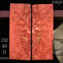 Charger l&#39;image dans la galerie, MAPLE BURL Stabilized Wood, RED Color, Mirror Blanks pour le travail du bois, l&#39;artisanat.