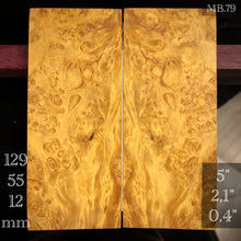 Charger l&#39;image dans la galerie, MAPLE BURL Stabilized Wood, YELLOW Color, Mirror Blanks for woodworking, crafting.
