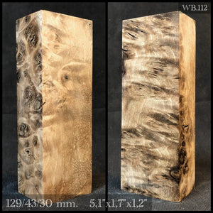 WALNUT BURL Stabilized Wood, Top Category, Blank for woodworking. #WB.112