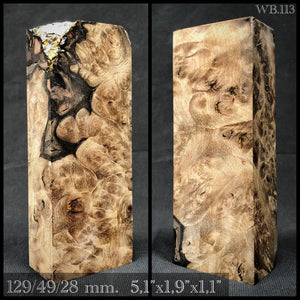 WALNUT BURL Stabilized Wood, Top Category, Blank for woodworking. #WB.113