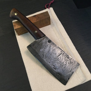 HATCHET, Hand forged, Custom Cleaver, "MESOZOIC IX”. - IRON LUCKY