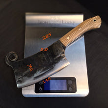 Load image into Gallery viewer, HATCHET, Hand forged, Custom Cleaver, &quot;MESOZOIC VII&quot;. - IRON LUCKY
