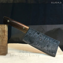 Charger l&#39;image dans la galerie, HATCHET, Hand forged, Custom Cleaver, “MESOZOIC XI”. - IRON LUCKY