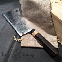 Charger l&#39;image dans la galerie, HATCHET, Hand Forged, Kitchen Axe, Custom Meat Cleaver, &quot;MESOZOIC XIII” - IRON LUCKY