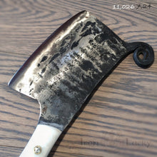 Load image into Gallery viewer, HATCHET, Hand Forged, Kitchen Chopping Axe, Meat Cleaver &quot;MESOZOIC XIV” - IRON LUCKY
