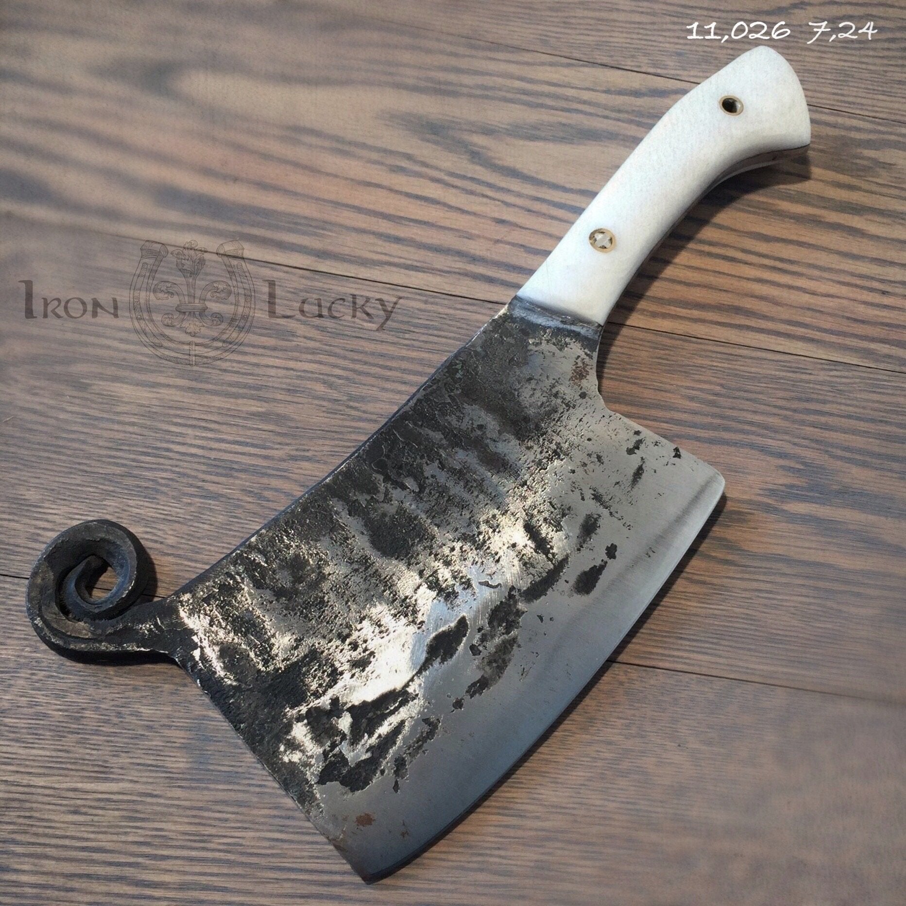 Hand forged kitchen axe for meat for a gift – ForgedCommodities