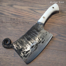 Load image into Gallery viewer, HATCHET, Hand Forged, Kitchen Chopping Axe, Meat Cleaver &quot;MESOZOIC XIV” - IRON LUCKY