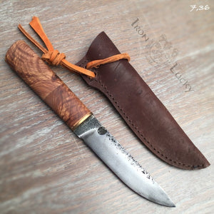 Hunting Knife, Hand Forge Blade, Single Copy. 2017