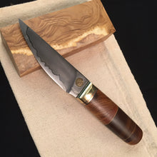 Load image into Gallery viewer, Hunting knife, Hand Forge, San Mai blade, Premium. - IRON LUCKY