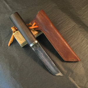 Hunting Knife Tanto, San Mai, Fixed Blade, Straight Back Knife, Collection, 14.329 - IRON LUCKY