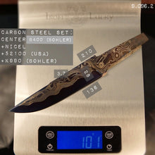 Load image into Gallery viewer, Unique Carbon Steel Blade Blank for knife making, crafting, hobby DIY. Art 9.096