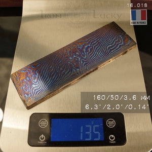 TITANIUM Multi-Layer Billets, 3 Alloys, Pattern "Twist", Hand Forge for Jewelers, Crafting, Knife Making.
