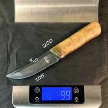 Charger l&#39;image dans la galerie, Knife Hunting, Laminated Stainless Steel, Hand Forge, Leather sheath. Art 14.343.9