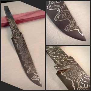 Hoja de acero laminada única en blanco para la fabricación de cuchillos, manualidades y pasatiempos. Art. 9.100.3