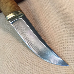 Knife Hunting, Laminated Stainless Steel, Hand Forge, Leather sheath. Art 14.343.3