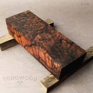 Stabilized wood Walnut Burl blank, woodworking, DIY, turning, crafting, 3.139