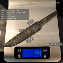 Load image into Gallery viewer, Unique Carbon Steel Blade Blank for knife making, crafting, hobby DIY. Art 9.095.B.7