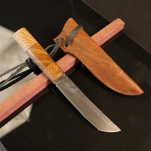 Load image into Gallery viewer, Tanto Knife Japanese style, Carbon Steel, Fixed Blade Straight Back. Art 14.J.01.9