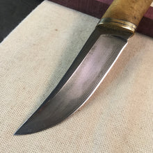 Laden Sie das Bild in den Galerie-Viewer, Knife Hunting, Laminated Stainless Steel, Hand Forge, Leather sheath. Art 14.343.2