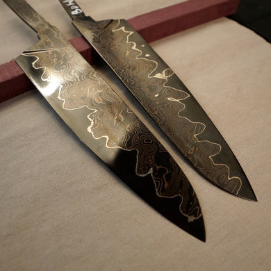 Unique Carbon Steel Blade Blank for kitchen knife making, crafting. Art 9.102