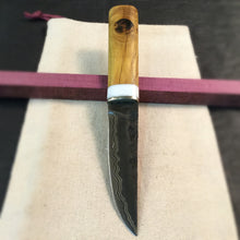 Load image into Gallery viewer, Knife Hunting, Laminated Carbon Steel, Hand Forge, Leather sheath. 2020