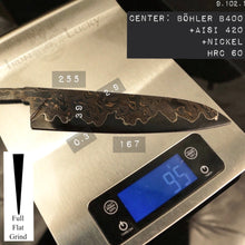Load image into Gallery viewer, Unique Carbon Steel Blade Blank for kitchen knife making, crafting. Art 9.102