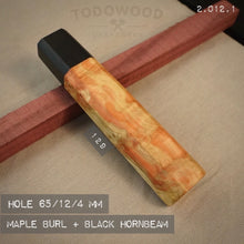 Load image into Gallery viewer, Wa-Handle Blank for kitchen knife, Japanese Style, Exotic Wood. Art 2.012